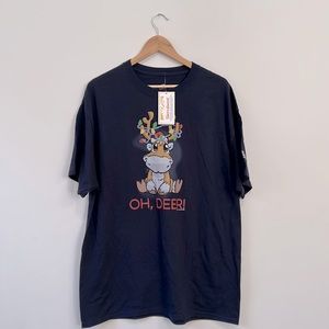 SierraWest Hane’s T shirt Men’s Christmas T Shirt Blue size XL